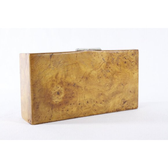 Superb Art Deco Lidded Box of Bird's-Eye Maple with Chrome Handle, French 1920s - Picture 7 of 10